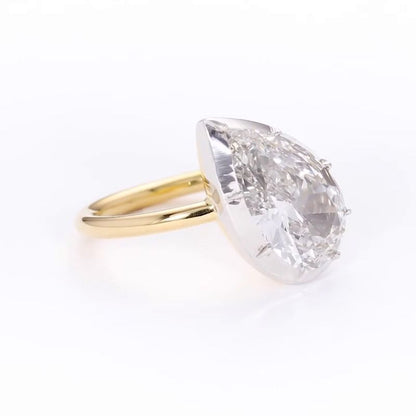 Kylie 3ct Pear Cut White Sapphire Engagement Ring